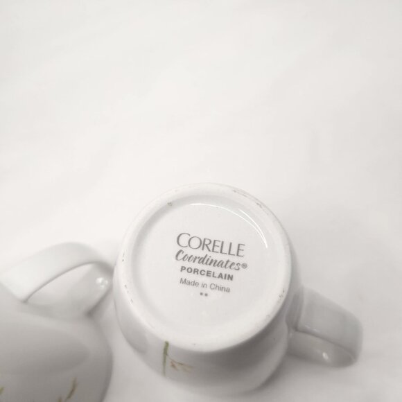 Corelle Coordinates Yellow Floral Porcelain Mugs Set Of 2 Kobe Pattern - Picture 4 of 4